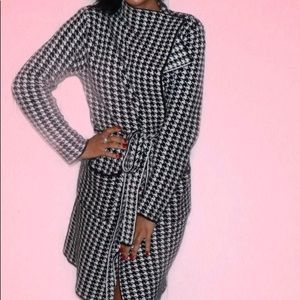 Houndstooth cardigan jacket